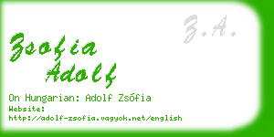 zsofia adolf business card