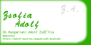 zsofia adolf business card